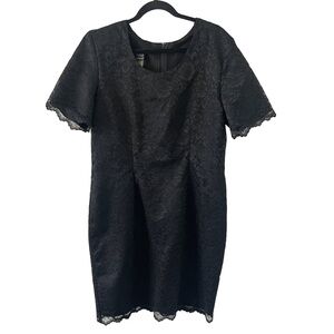 90s Elegant Black Lace Dress